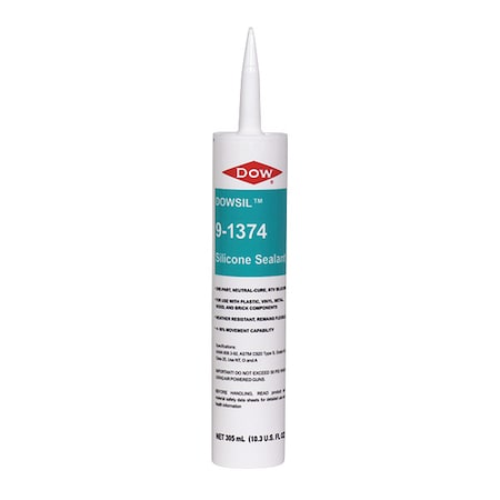 Adhesive, 300 ml, Cartridge, Clear, Silicone Base, 9-1374