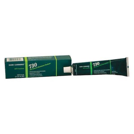 Silicone Sealant, 3 oz, Tube, Clear, Silicone Base, 730 FS