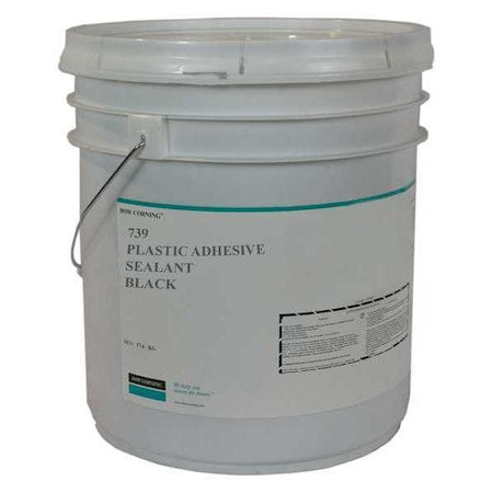 Plastic Adhesive, 26 kg, Pail, Black, Silicone Base, 739