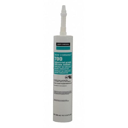 Silicone Sealant, 10 oz, Cartridge, Clear, Silicone Base, 700