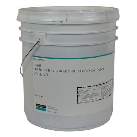 Industrial Grade Silicone Sealant, 17 kg, Pail, Clear, Silicone Base, 700