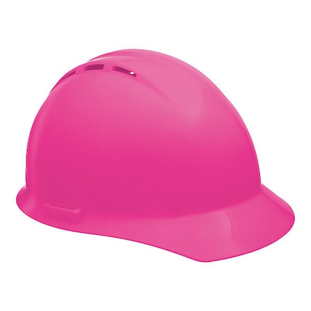 Hard Hat, Americana, Polyethylene, 4 Point Ratchet, Type 1, Class C, Hi-Vis Pink