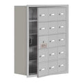 Cell Phone Locker, 22 3/4 in W, 8 3/4 in D, 29 3/4 in H, (3) Wide, (5) Tier, Silver