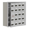 Cell Phone Locker, 29 1/4 in W, 8 3/4 in D, 29 3/4 in H, (4) Wide, (5) Tier, Silver