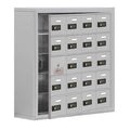 Cell Phone Locker, 30 1/2 in W, 9 1/4 in D, 31 in H, (4) Wide, (5) Tier, Silver