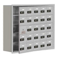 Cell Phone Locker, 35 3/4 in W, 8 3/4 in D, 29 3/4 in H, (5) Tier, (5) Wide, Silver