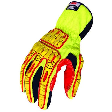 Impact Gloves, Size M, Yellow, PR