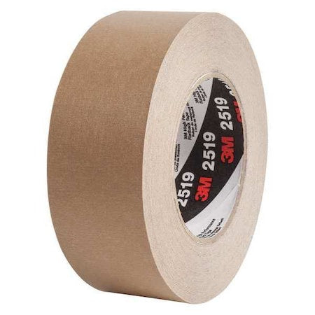 Masking Tape, 72 mm W x 55 m L, 7.1 mil Thick, Brown, Rubber Adhesive, 12 PK