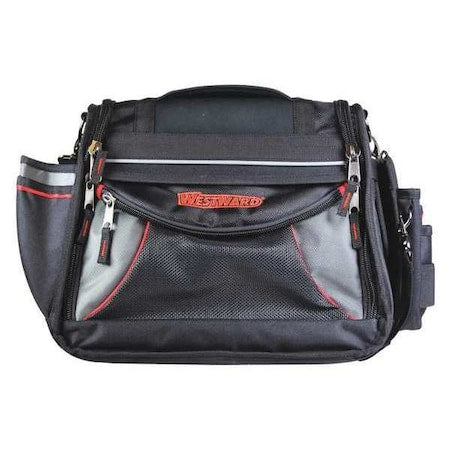 Tool Bag, General Purpose, 15 Pockets, Black, Polyester, 20 Pockets