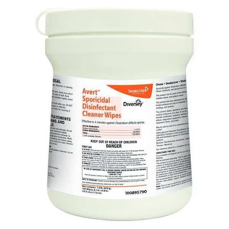 Disinfecting Wipes, Canister, 6"x7", PK12