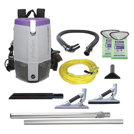 Super Coach Pro 6, 6 qt. Backpack Vacuum w/ ProBlade Hard Surface & Carpet Tool Kit