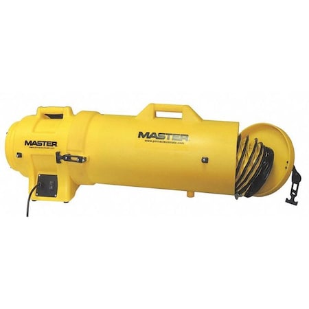 Confined Space Fan, Yellow, 13" H