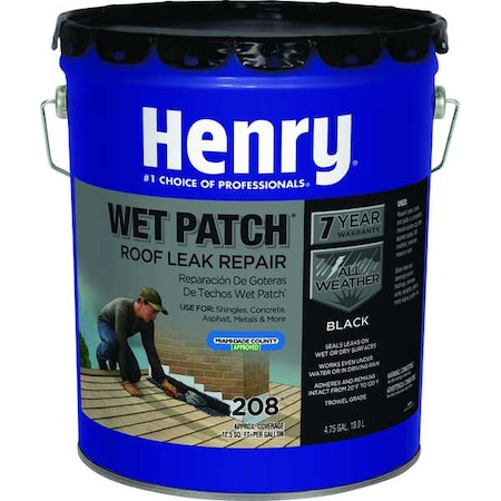 Roof Leak Repair, 5 gal, Pail, Black