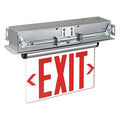 Exit Sign, Silver, 1 Face(s), LED, Recess Mount, Nickel Cadmium (Formerly LumaPro)