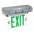 Exit Sign, Silver, 1 Face(s), LED, Recess Mount, Nickel Cadmium (Formerly LumaPro)