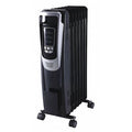 Portable Electric Heater, 1500W, 120V AC, 1 Phase, 5118 BtuH, Non-Oscillating