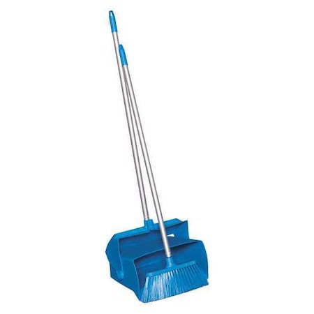 Lobby Dust Pan and Broom Set, Blue