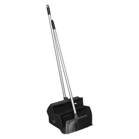 Lobby Dust Pan and Broom Set, Black