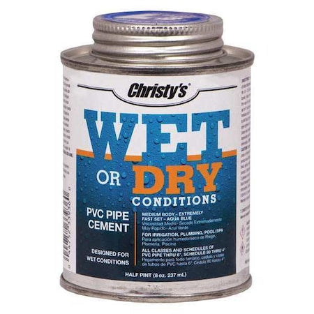 Pipe Cement, 8 fl oz, Aqua Blue