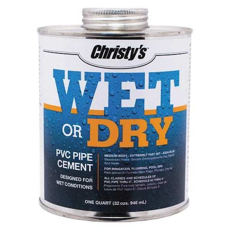 Pipe Cement, Aqua Blue, 32 oz.