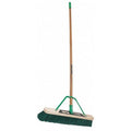 24 in Sweep Face Push Broom, Stiff, Synthetic, Green