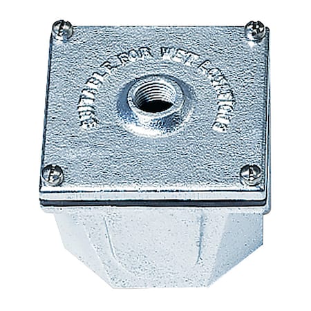 JunctionBox, Gray, CastIron, 4inL, 4inW