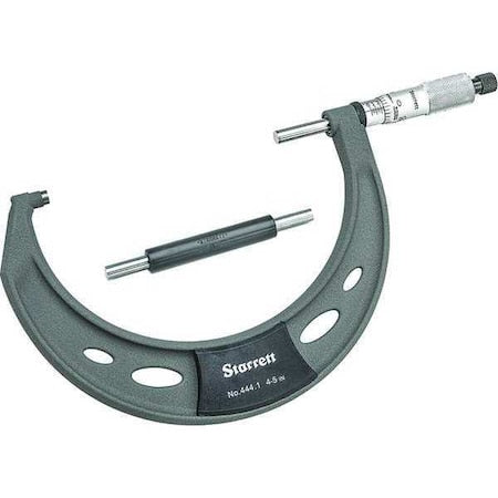 Outside Micrometer, 4 to 5" Range, Ratchet