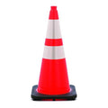 Traffic Cone, Night or High Speed Roadway (45 mph or higher), 7 lb, Reflective, 28 in Height, Orange