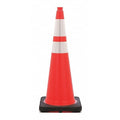 Traffic Cone, Night or High Speed Roadway (45 mph or higher), 12 lb, Reflective, 36 in H, Orange