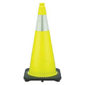 Traffic Cone, PVC, High-Intensity Prismatic, 28 in Height, 7 lb, Lime