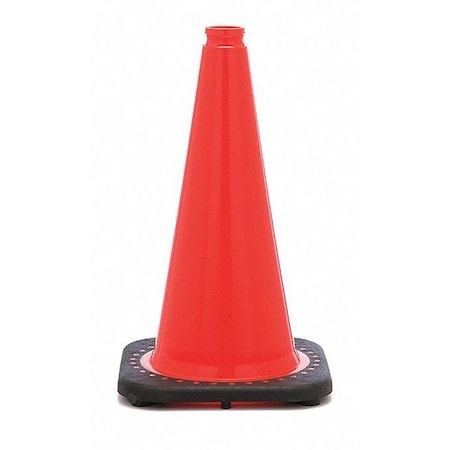Traffic Cone, PVC, Non-Reflective, 18 in Height, 3 lb, Orange