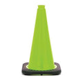 Traffic Cone, PVC, Non-Reflective, 18 in Height, 3 lb, Lime