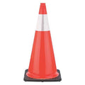 Traffic Cone, PVC, High-Intensity Prismatic, 28 in Height, 5 lb, Orange