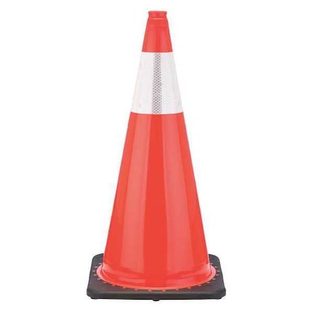Traffic Cone, PVC, High-Intensity Prismatic, 28 in Height, 5 lb, Orange