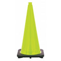 Traffic Cone, PVC, Non-Reflective, 28 in Height, 7 lb, Lime