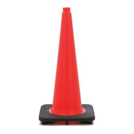 Traffic Cone, PVC, Non-Reflective, 28 in Height, 7 lb, Orange