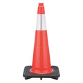 Traffic Cone, PVC, High-Intensity Prismatic, 28 in Height, 7 lb, Orange