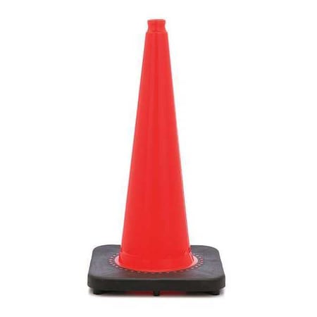 Traffic Cone, PVC, Non-Reflective, 28 in Height, 10 lb, Orange