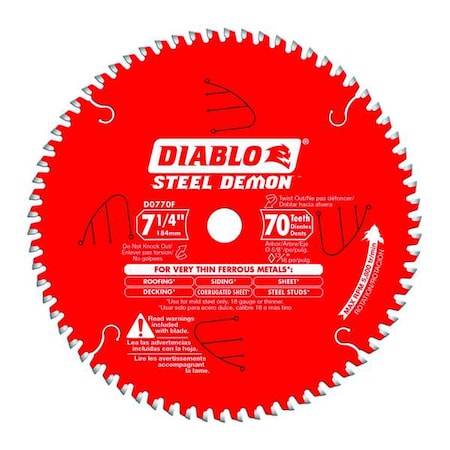 70-Teeth Circular Saw Blade, Carbide Tip