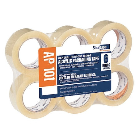 Packaging Tape, 48mm W, 100m L, PK6