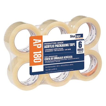 Packaging Tape, 48mm W, 100m L, PK6
