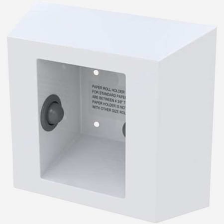 Toilet Paper Holder, White, SS, 10-1/2" L
