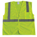 High Visibility Vest, U-Block ANSI Class 2, Zipper, Front Pocket, Mesh Polyester, Lime, S