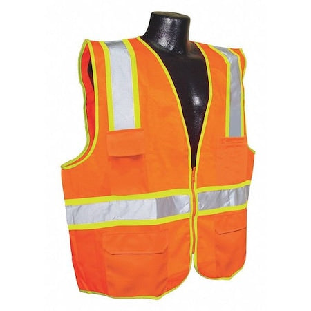 High Visibility Vest, Orange/Red, L