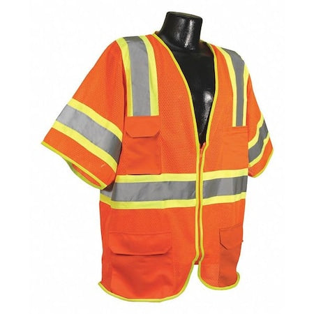 High Visibility Vest, Orange/Red, XL