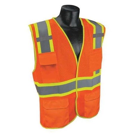 High Visibility Vest, Orange/Red, 4XL/5XL