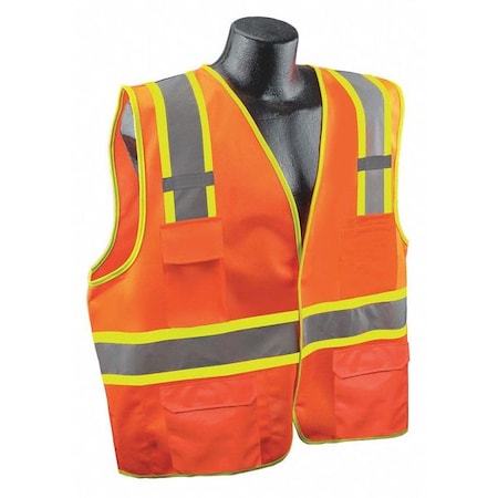 High Visibility Vest, Orange/Red, L/XL