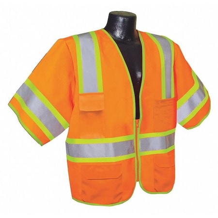 High Visibility Vest, Orange/Red, S
