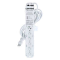 Outlet Strip, Surge, Rack Mounted, 6 5-20R, 5-20P, 15 ft., White