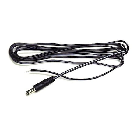 Flying Power Lead, Rubber, 2.1mm Plug, Blk